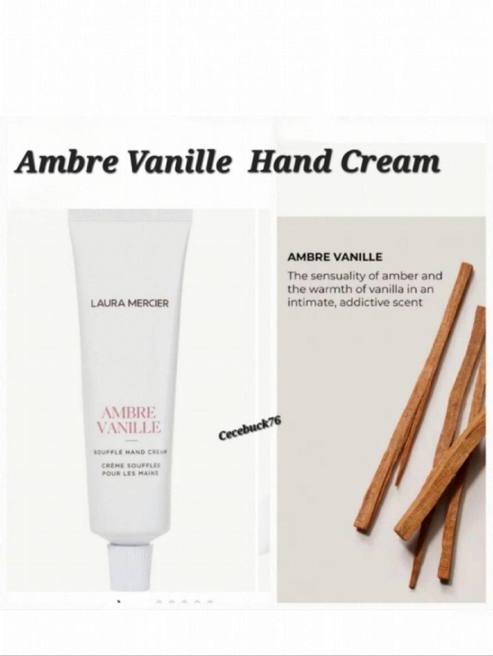 ๐บLaura Mercier Ambre Vanille Soufflรฉ Hand Cream